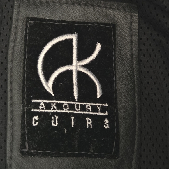 Akoury Cuirs Moto Leather Biker Women's Cropped Jacket Black Size Medium - Picture 11 of 14